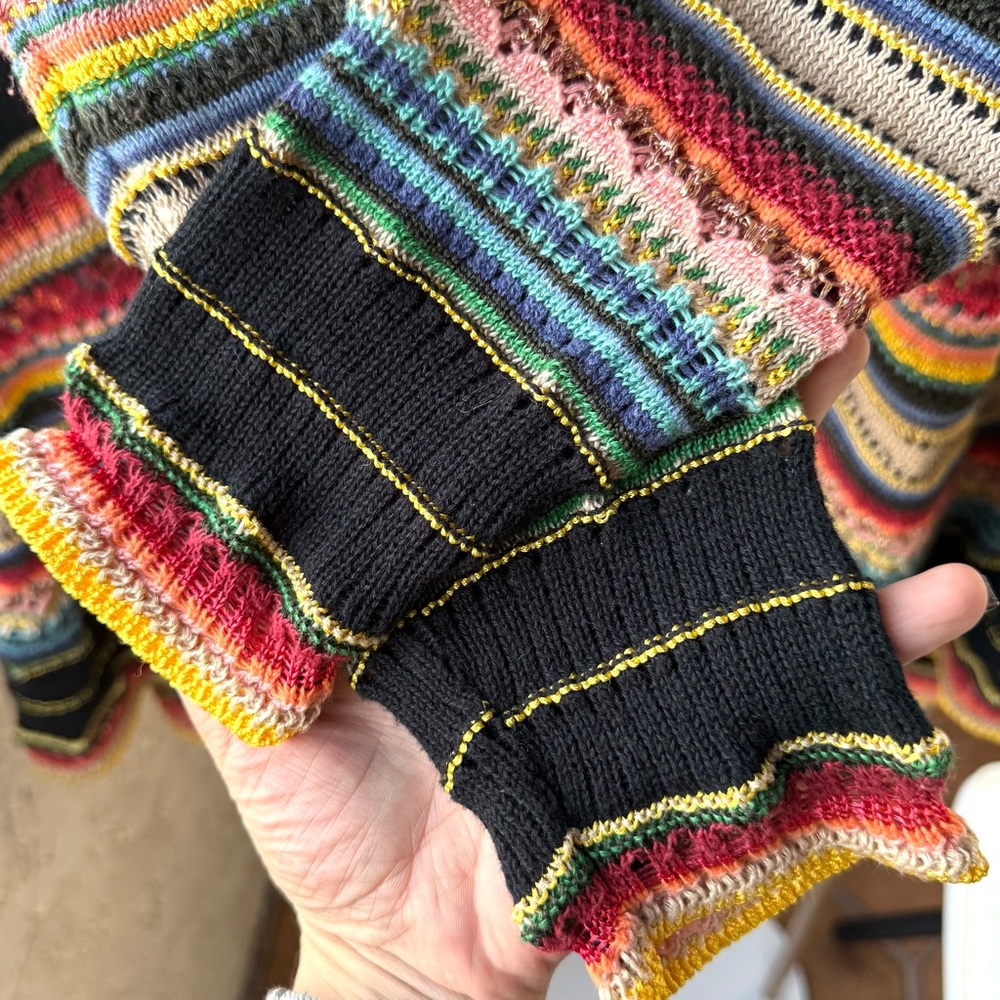 POLO RALPH LAUREN Blue Label Serape Southwestern Wrap Sweater - Picture 9 of 15